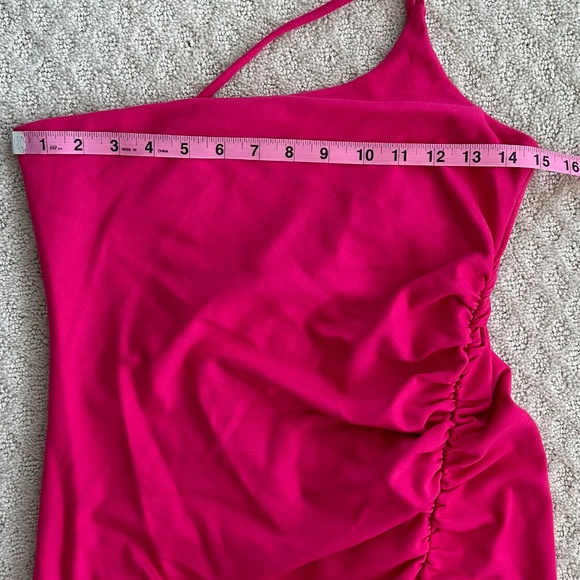 Lovers and Friends Nami One-Shoulder Maxi Dress Wedding Summer Pink Size Medium - Picture 12 of 12